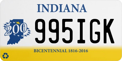 IN license plate 995IGK