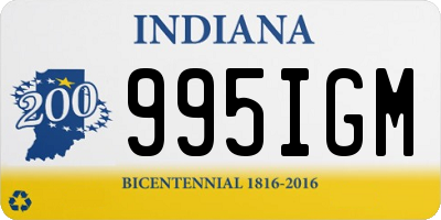 IN license plate 995IGM