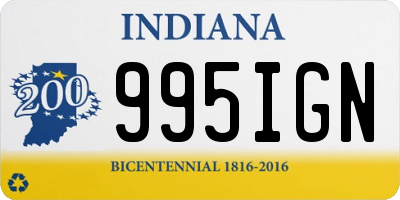 IN license plate 995IGN