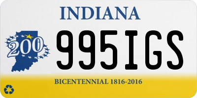 IN license plate 995IGS