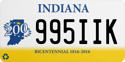 IN license plate 995IIK