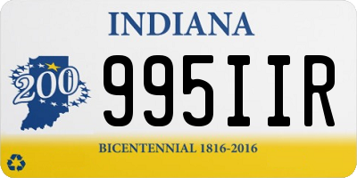 IN license plate 995IIR