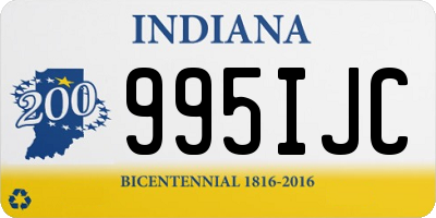 IN license plate 995IJC