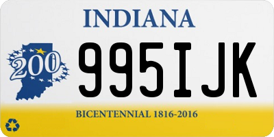 IN license plate 995IJK