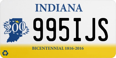 IN license plate 995IJS