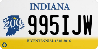 IN license plate 995IJW