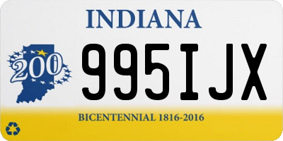 IN license plate 995IJX