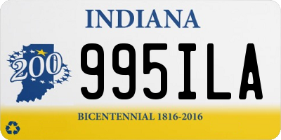 IN license plate 995ILA