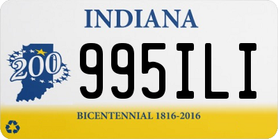 IN license plate 995ILI