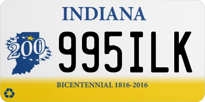 IN license plate 995ILK