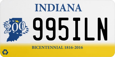 IN license plate 995ILN