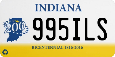 IN license plate 995ILS