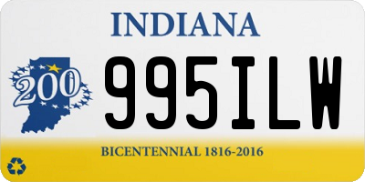 IN license plate 995ILW