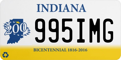 IN license plate 995IMG