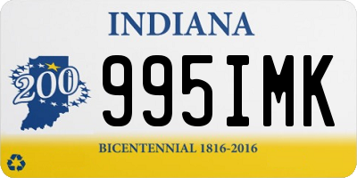 IN license plate 995IMK