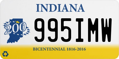 IN license plate 995IMW