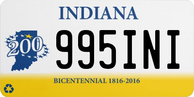 IN license plate 995INI