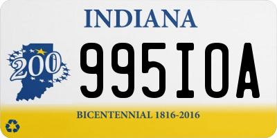IN license plate 995IOA