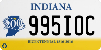 IN license plate 995IOC