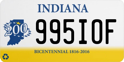 IN license plate 995IOF