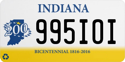 IN license plate 995IOI