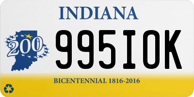 IN license plate 995IOK