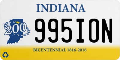 IN license plate 995ION