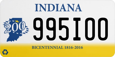 IN license plate 995IOO