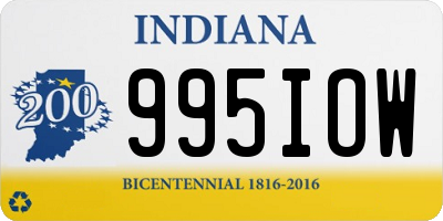 IN license plate 995IOW