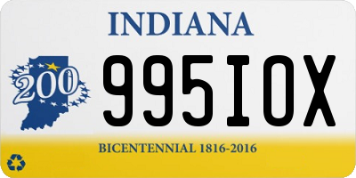 IN license plate 995IOX