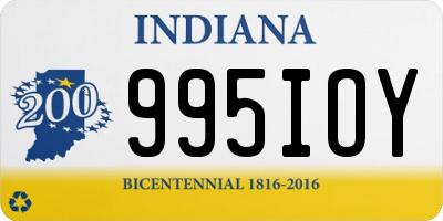 IN license plate 995IOY