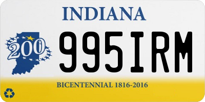 IN license plate 995IRM