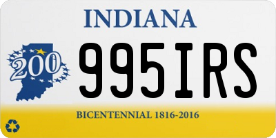 IN license plate 995IRS