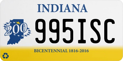 IN license plate 995ISC