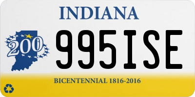 IN license plate 995ISE