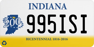 IN license plate 995ISI