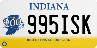 IN license plate 995ISK