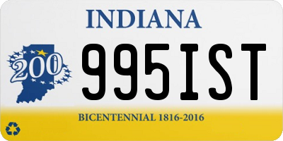 IN license plate 995IST