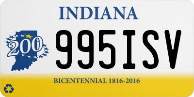 IN license plate 995ISV