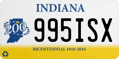 IN license plate 995ISX