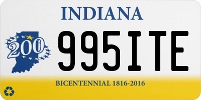 IN license plate 995ITE