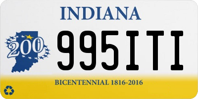 IN license plate 995ITI