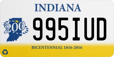 IN license plate 995IUD