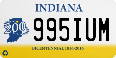 IN license plate 995IUM