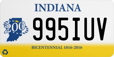 IN license plate 995IUV