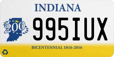 IN license plate 995IUX