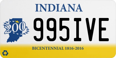 IN license plate 995IVE