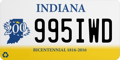 IN license plate 995IWD