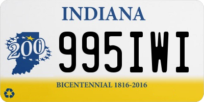 IN license plate 995IWI