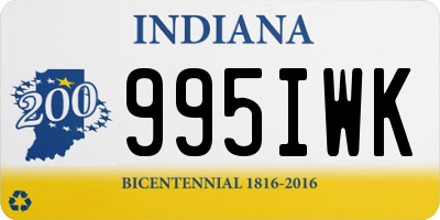 IN license plate 995IWK